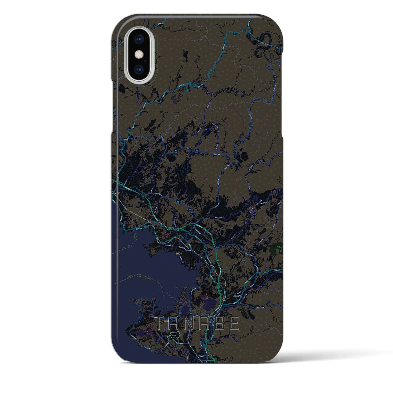 【田辺(和歌山県)】地図柄iPhoneケース(バックカバータイプ)