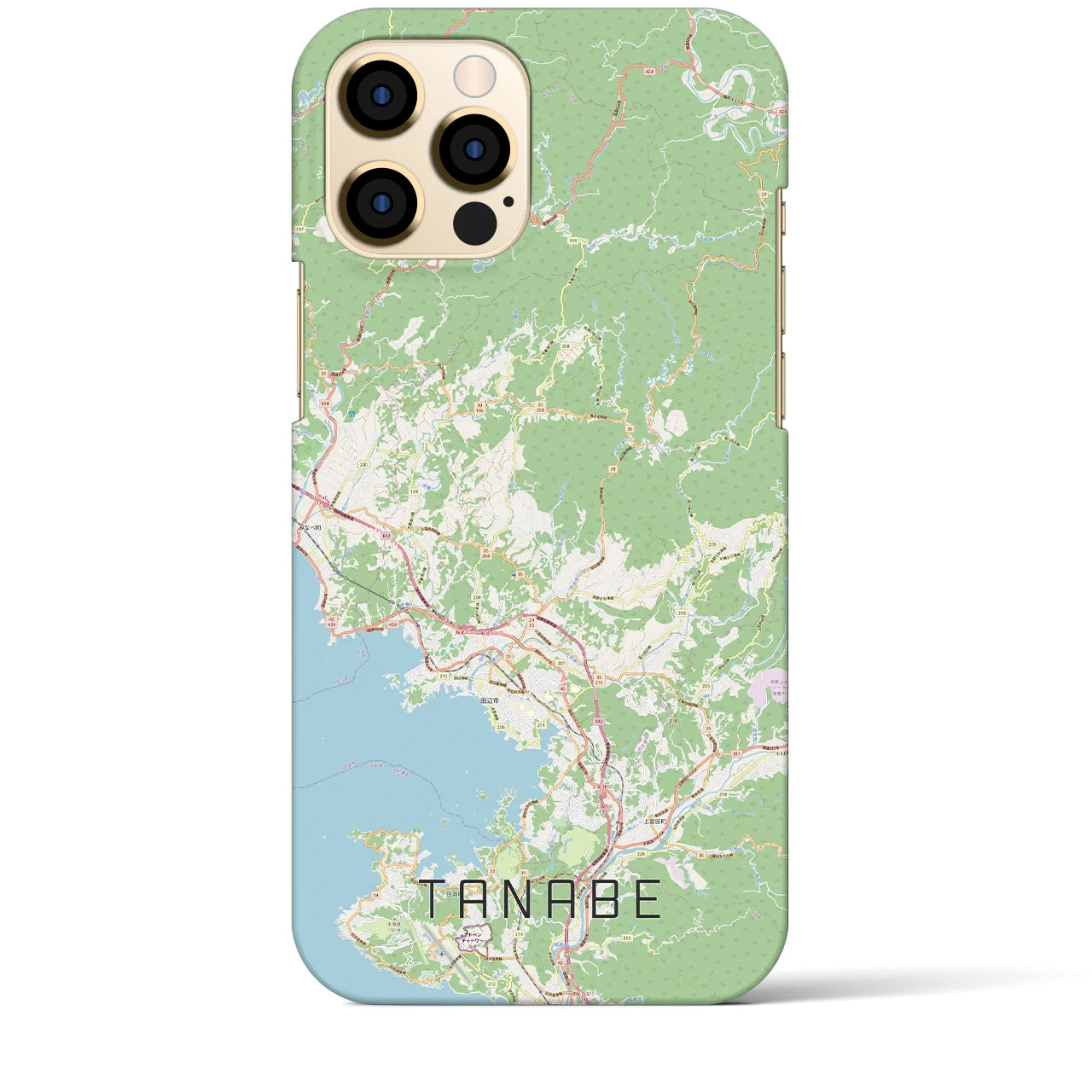 【田辺(和歌山県)】地図柄iPhoneケース(バックカバータイプ)