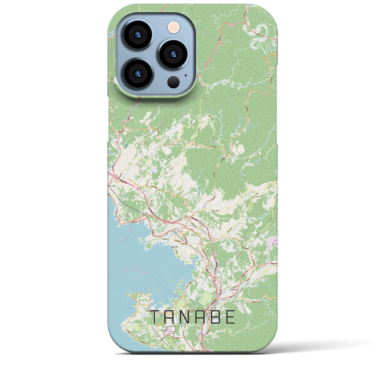 【田辺(和歌山県)】地図柄iPhoneケース(バックカバータイプ)