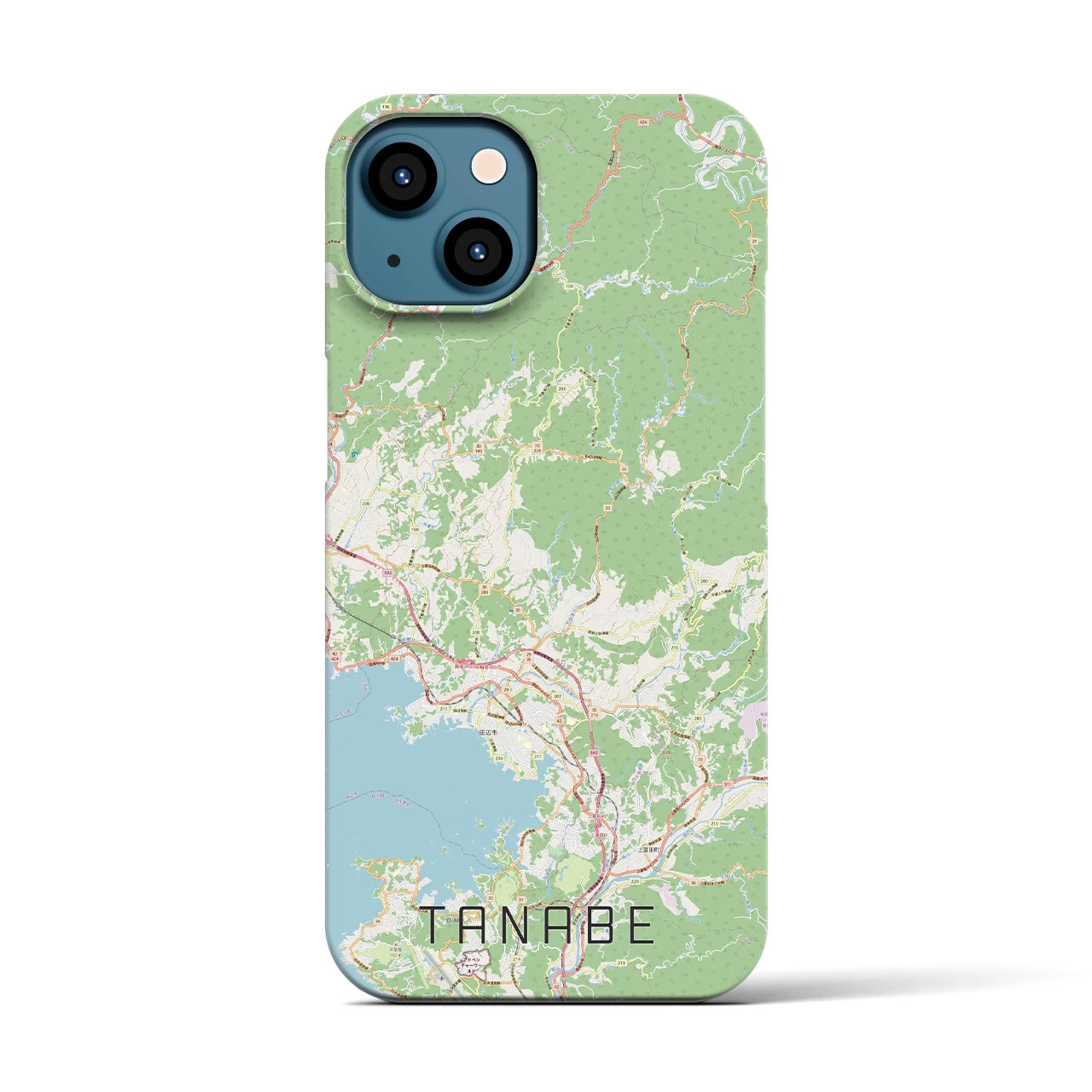 【田辺(和歌山県)】地図柄iPhoneケース(バックカバータイプ)