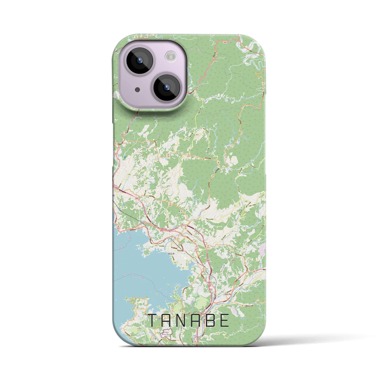 【田辺(和歌山県)】地図柄iPhoneケース(バックカバータイプ)