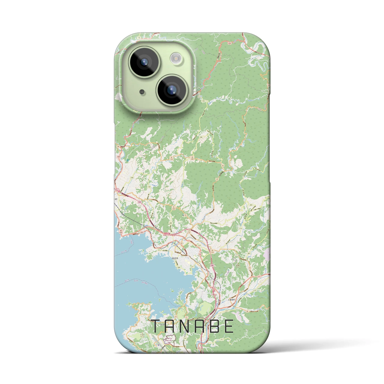 【田辺(和歌山県)】地図柄iPhoneケース(バックカバータイプ)