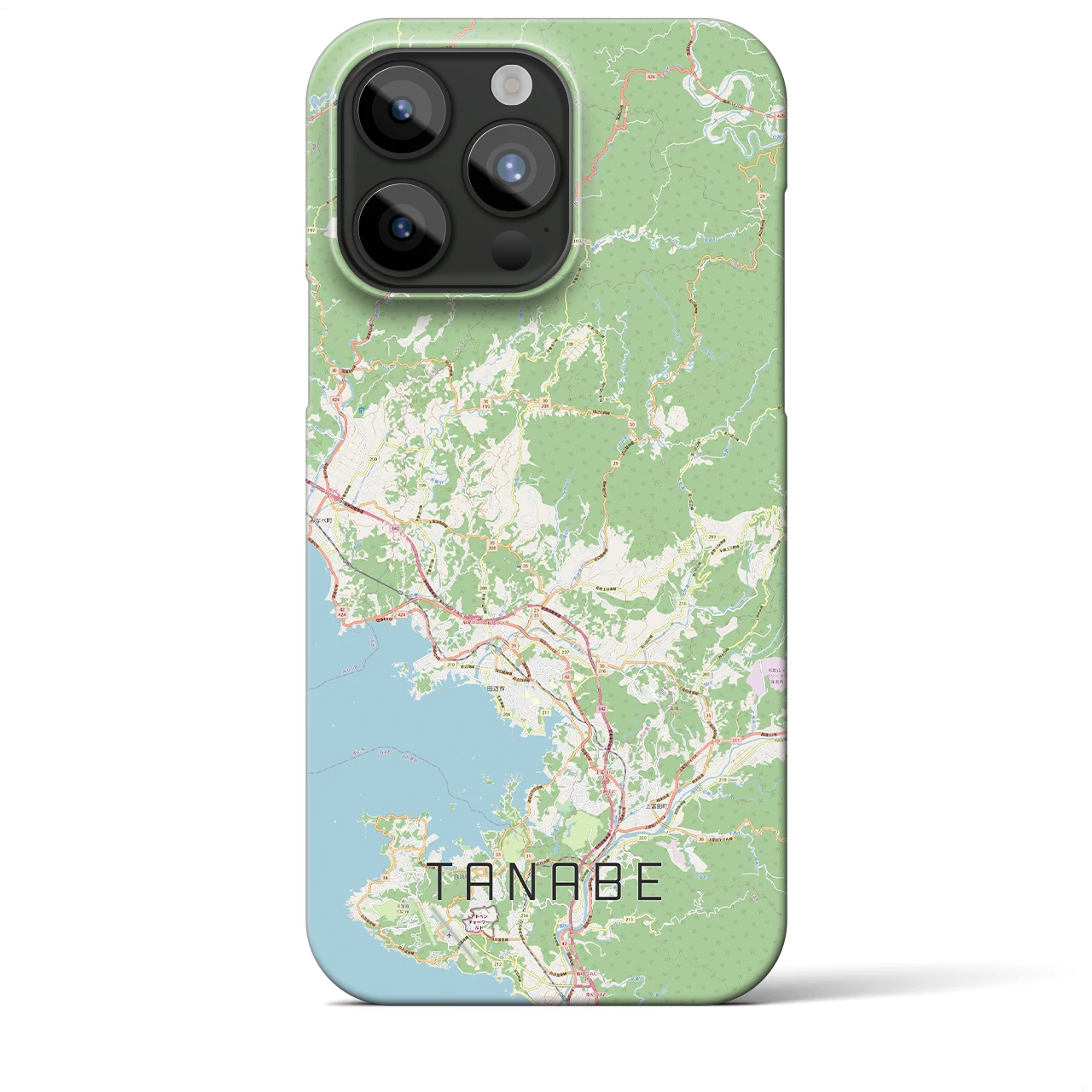 【田辺(和歌山県)】地図柄iPhoneケース(バックカバータイプ)