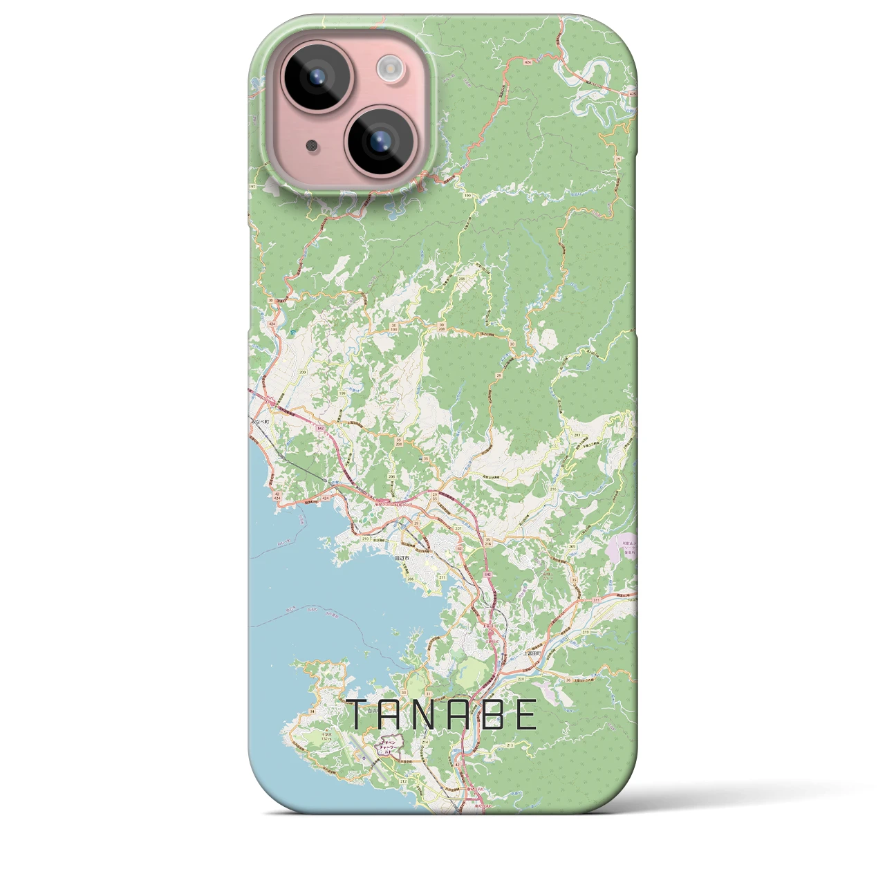 【田辺(和歌山県)】地図柄iPhoneケース(バックカバータイプ)