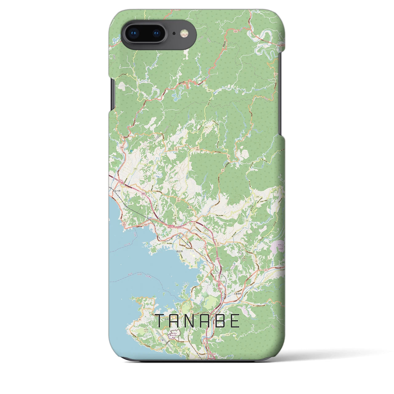【田辺(和歌山県)】地図柄iPhoneケース(バックカバータイプ)