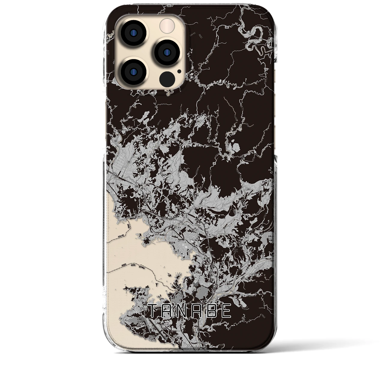 【田辺(和歌山県)】地図柄iPhoneケース(クリアタイプ)