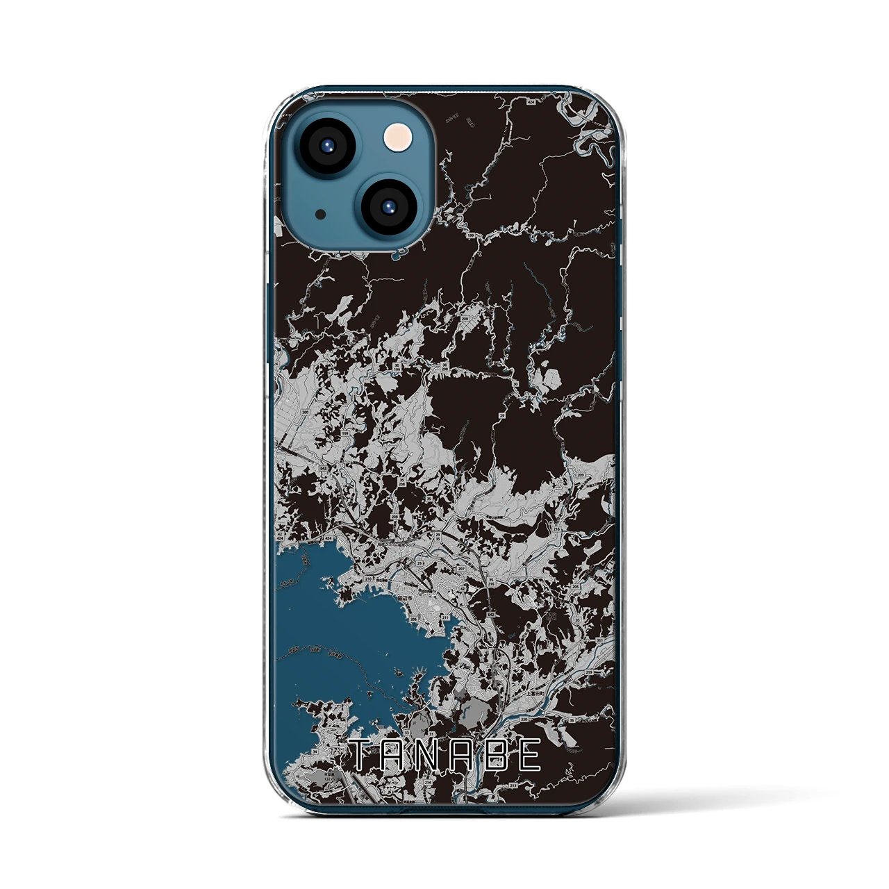 【田辺(和歌山県)】地図柄iPhoneケース(クリアタイプ)