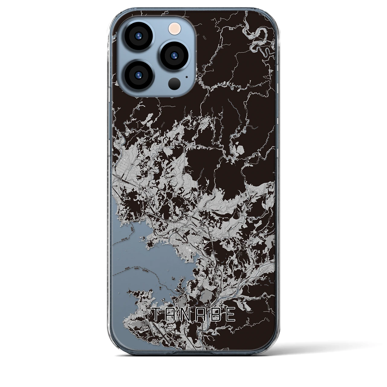 【田辺(和歌山県)】地図柄iPhoneケース(クリアタイプ)