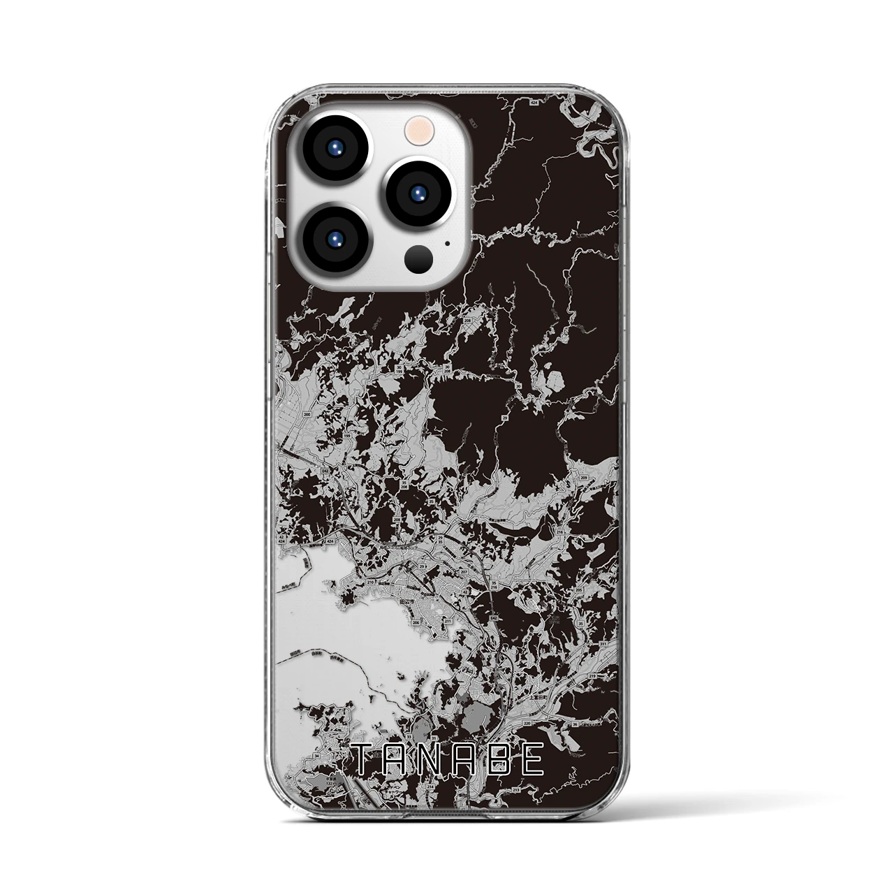 【田辺(和歌山県)】地図柄iPhoneケース(クリアタイプ)