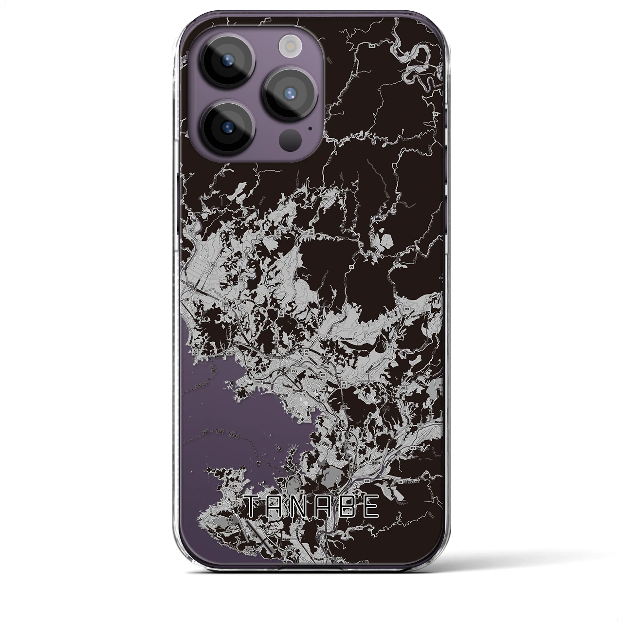 【田辺(和歌山県)】地図柄iPhoneケース(クリアタイプ)