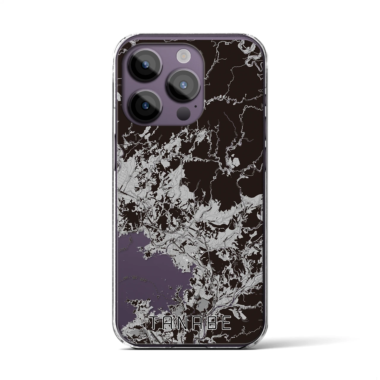 【田辺(和歌山県)】地図柄iPhoneケース(クリアタイプ)