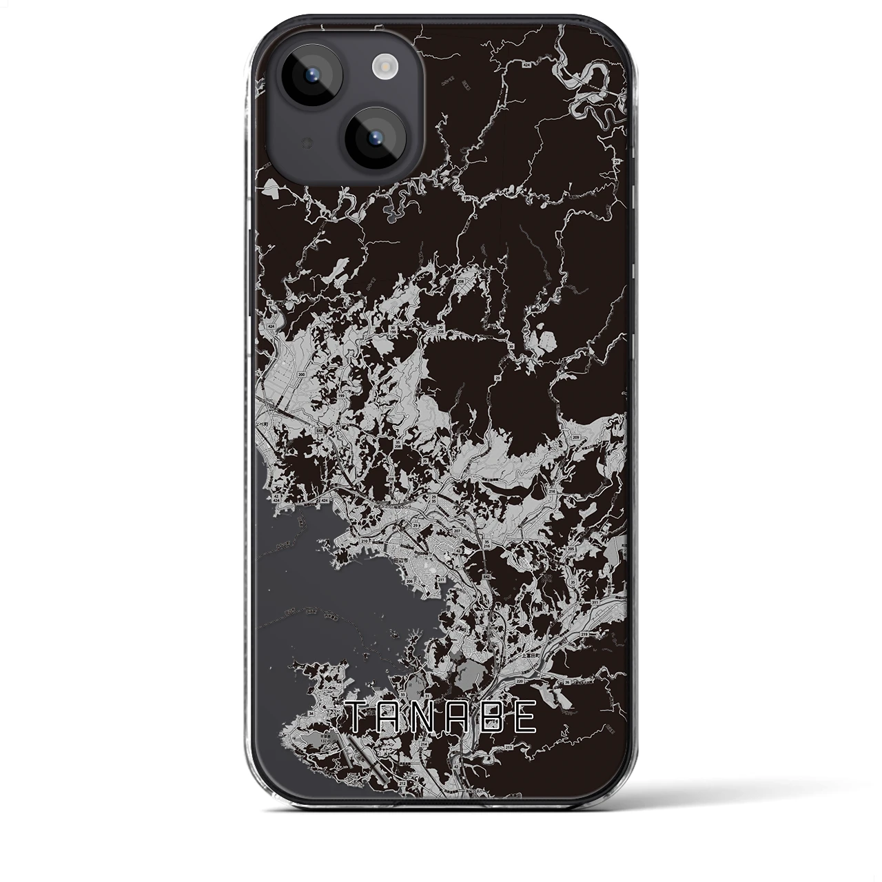 【田辺(和歌山県)】地図柄iPhoneケース(クリアタイプ)