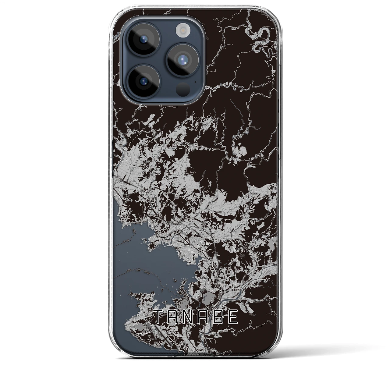 【田辺(和歌山県)】地図柄iPhoneケース(クリアタイプ)