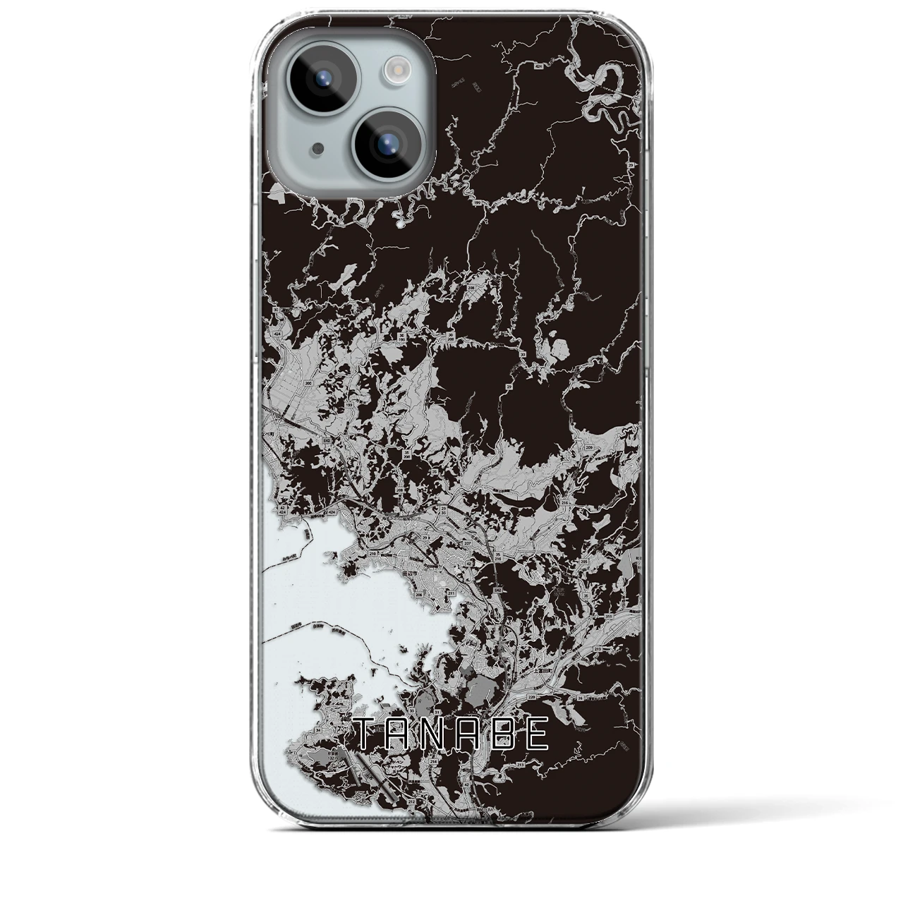 【田辺(和歌山県)】地図柄iPhoneケース(クリアタイプ)