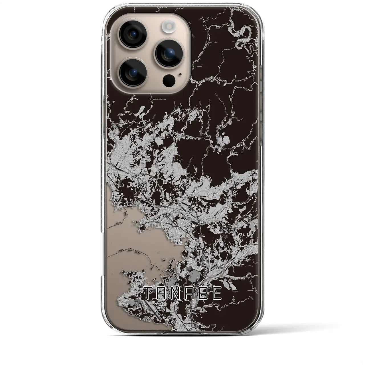 【田辺(和歌山県)】地図柄iPhoneケース(クリアタイプ)