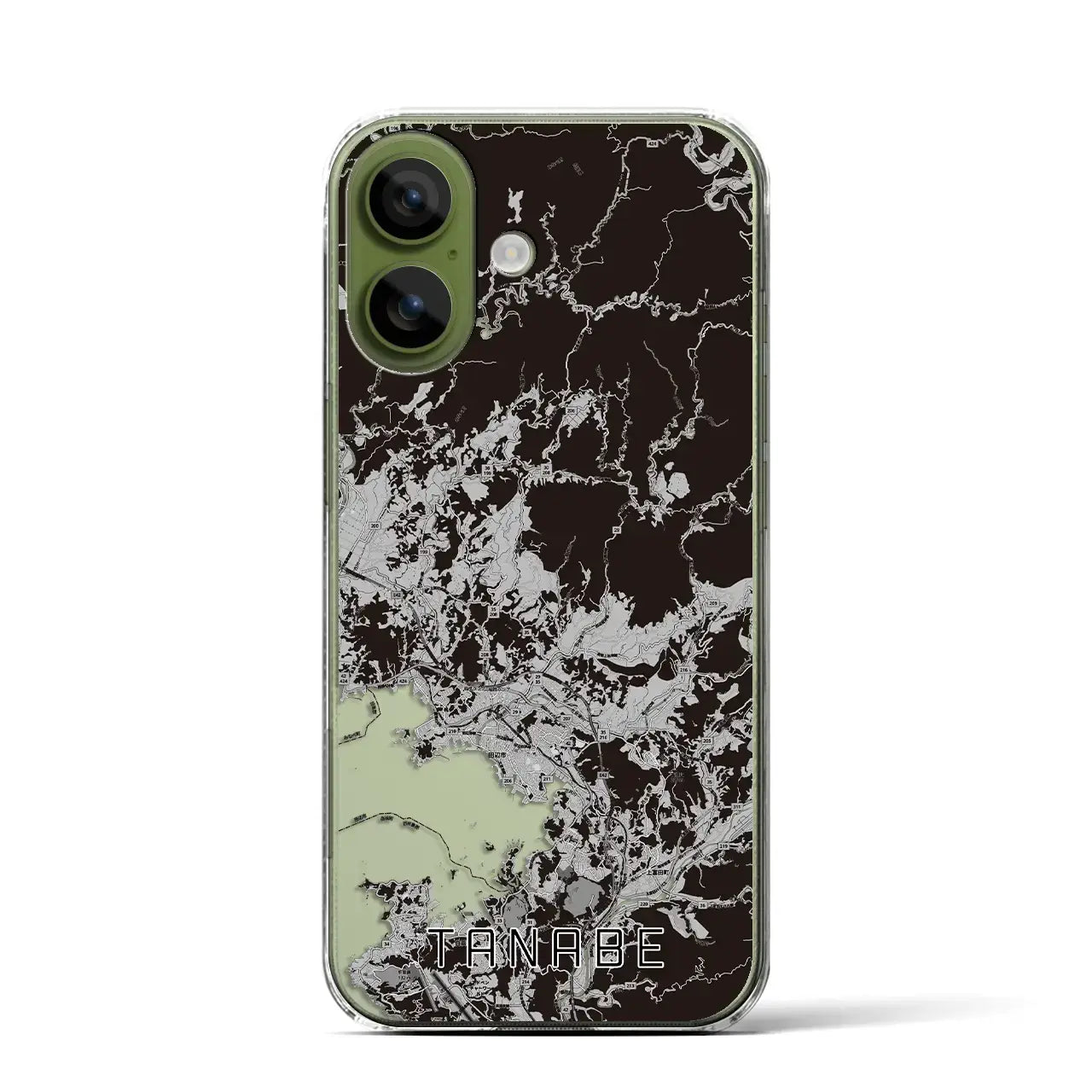 【田辺(和歌山県)】地図柄iPhoneケース(クリアタイプ)