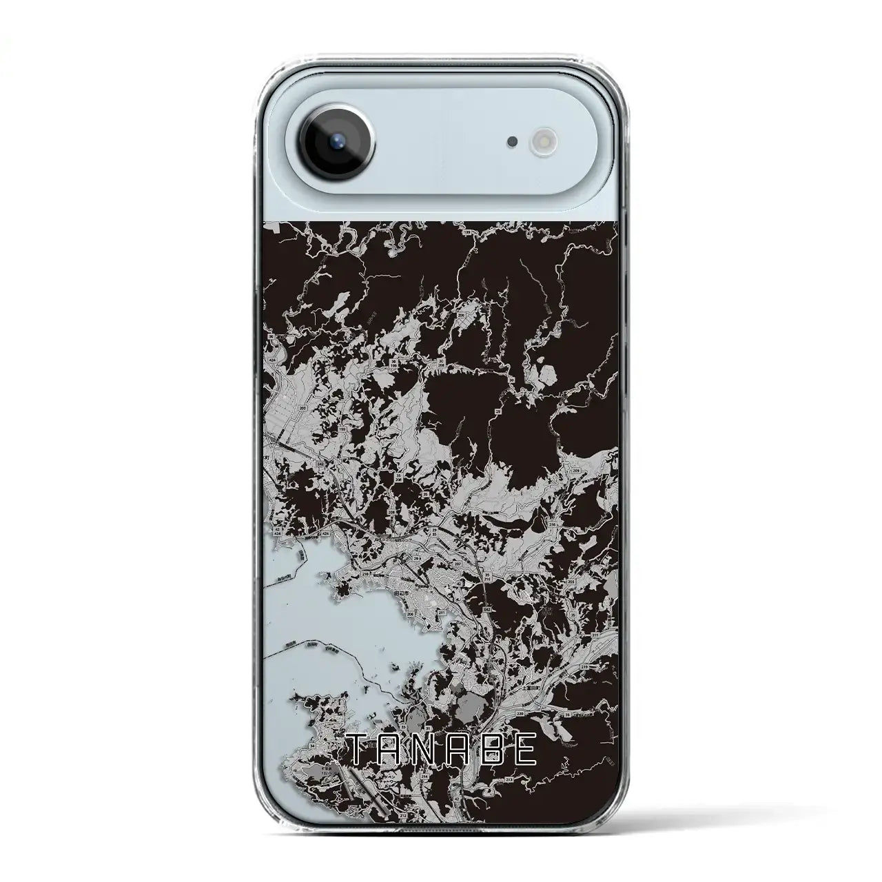 【田辺(和歌山県)】地図柄iPhoneケース(クリアタイプ)モノトーン・iPhone 17 Pro Max 用
