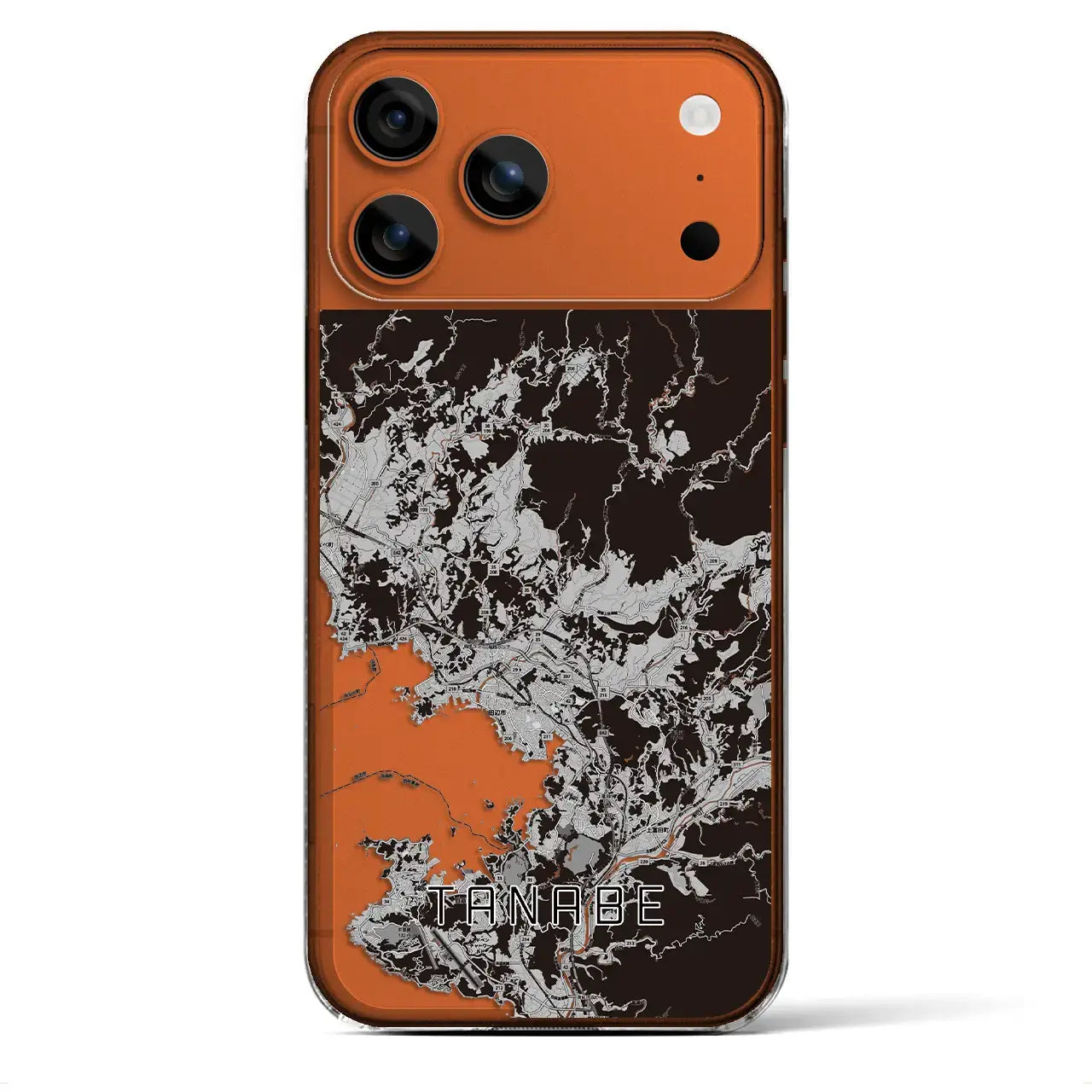 【田辺(和歌山県)】地図柄iPhoneケース(クリアタイプ)