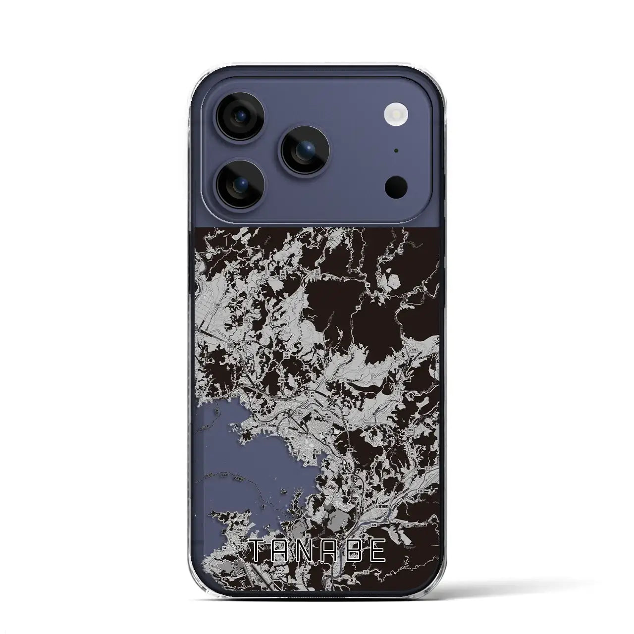 【田辺(和歌山県)】地図柄iPhoneケース(クリアタイプ)