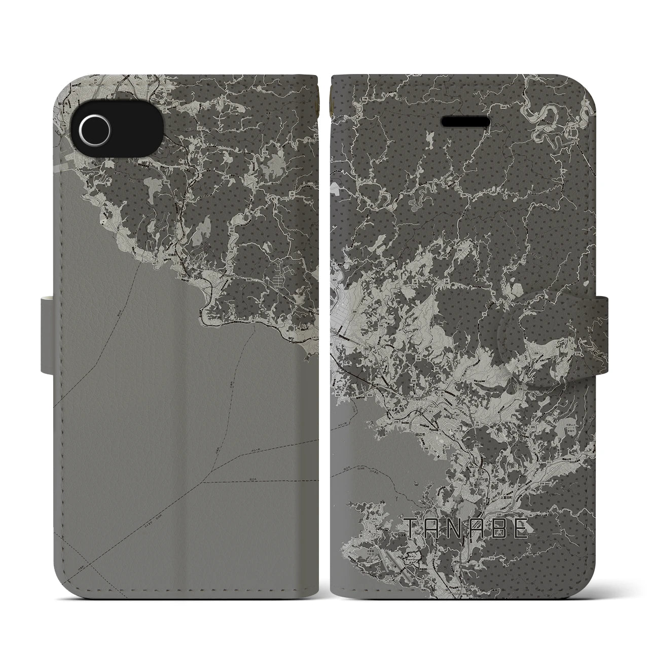 【田辺(和歌山県)】地図柄iPhoneケース(手帳タイプ)