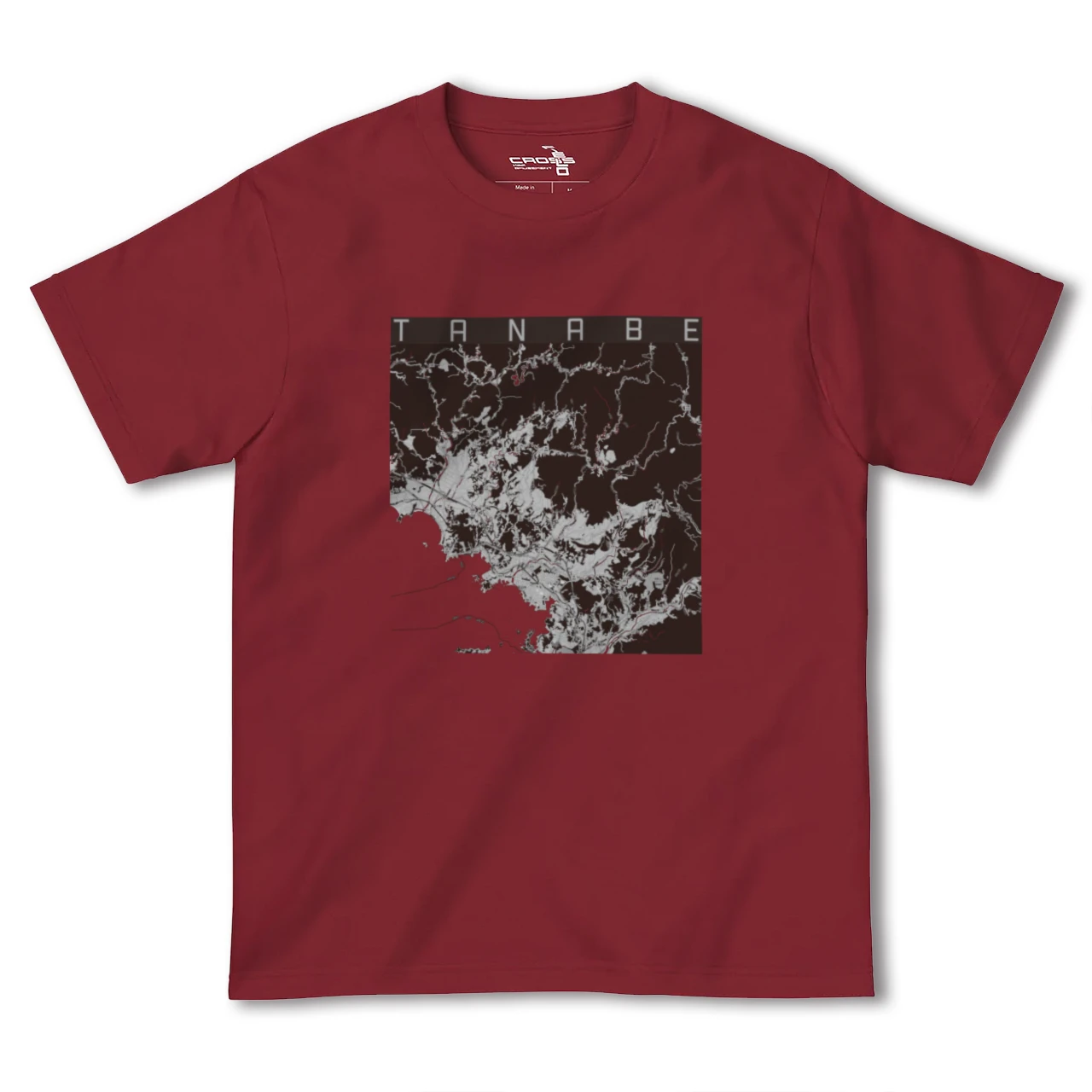 【田辺(和歌山県)】地図柄ヘビーウェイトTシャツ