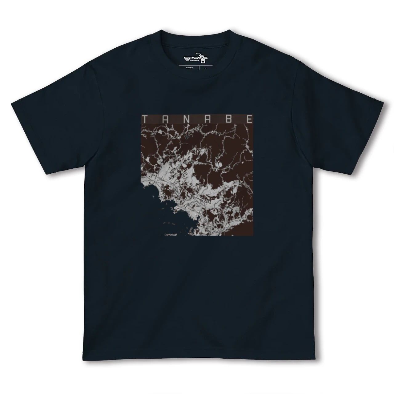 【田辺(和歌山県)】地図柄ヘビーウェイトTシャツ