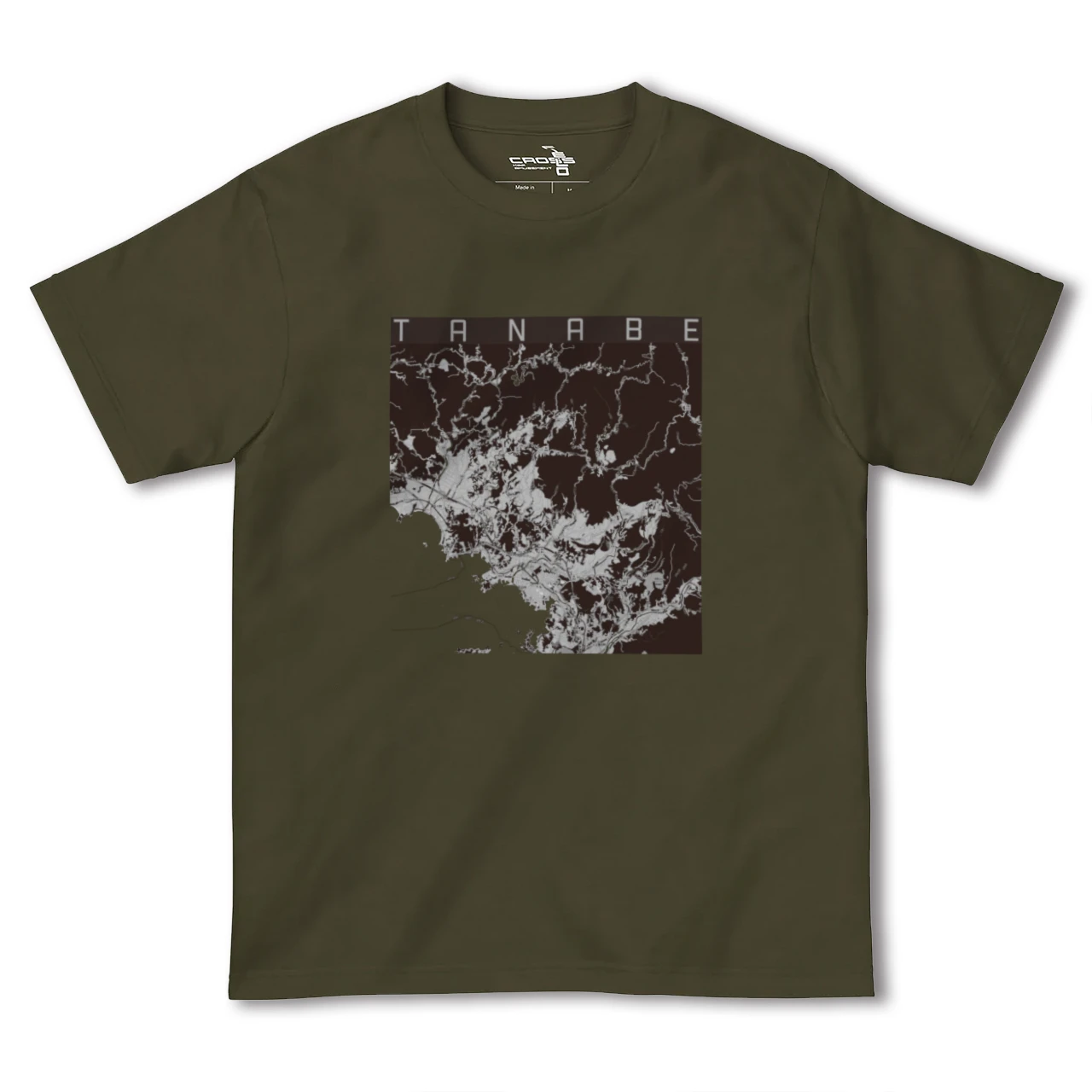 【田辺(和歌山県)】地図柄ヘビーウェイトTシャツ