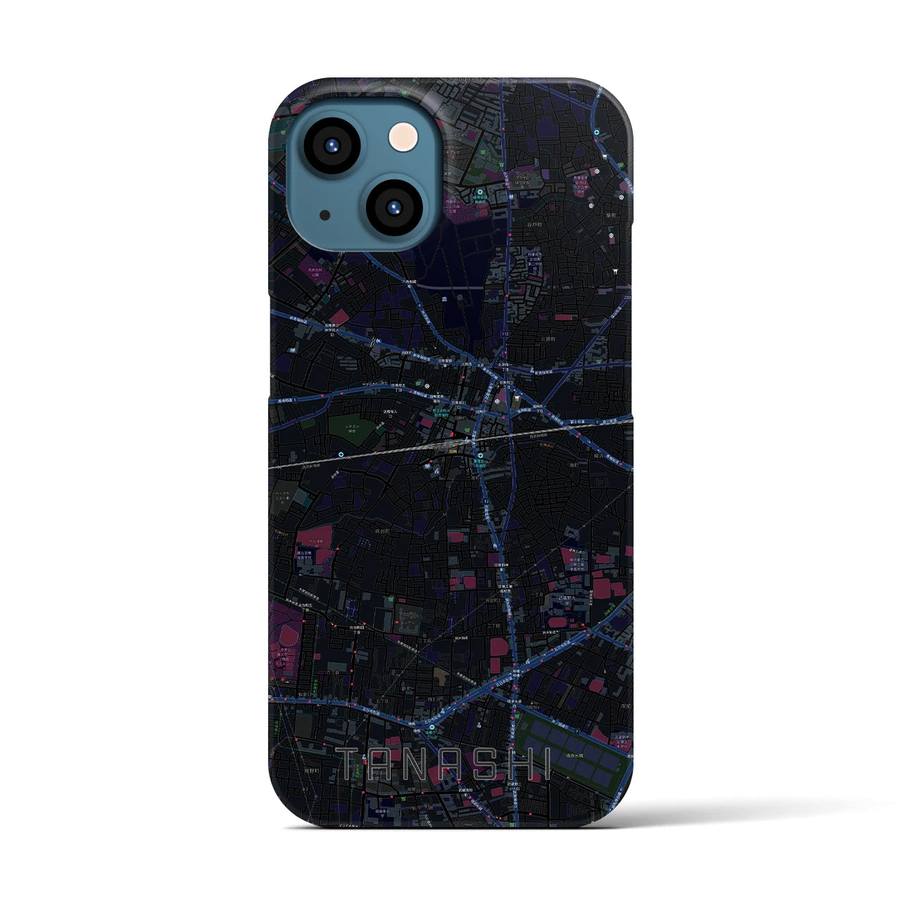 【田無(東京都)】地図柄iPhoneケース(バックカバータイプ)