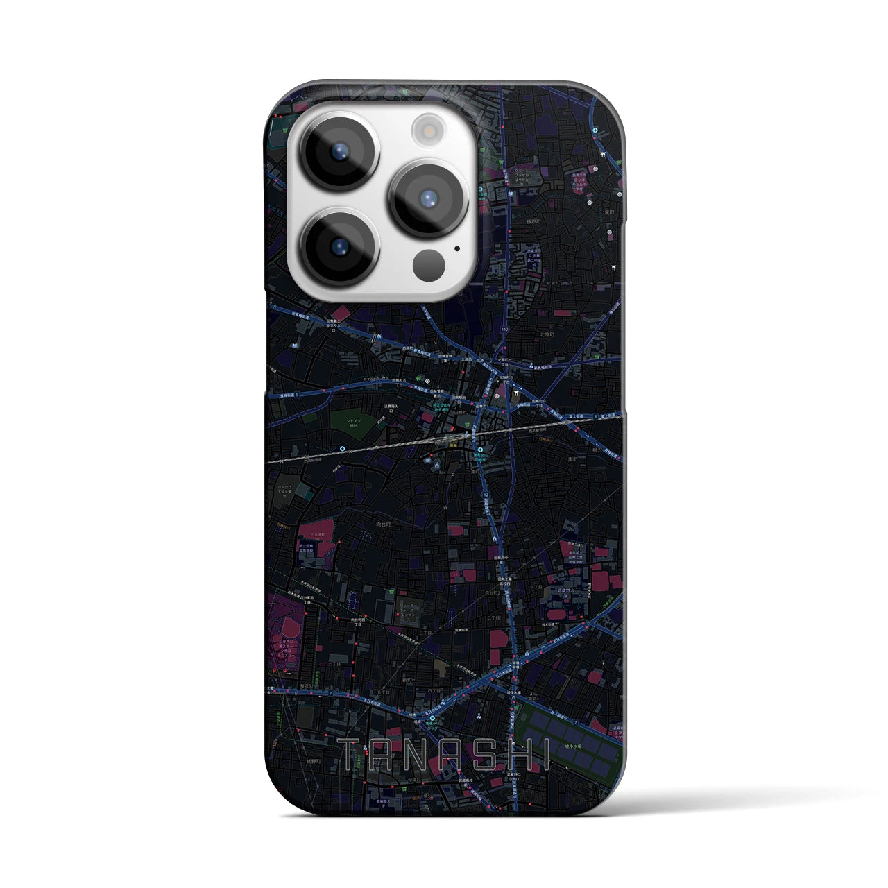 【田無(東京都)】地図柄iPhoneケース(バックカバータイプ)