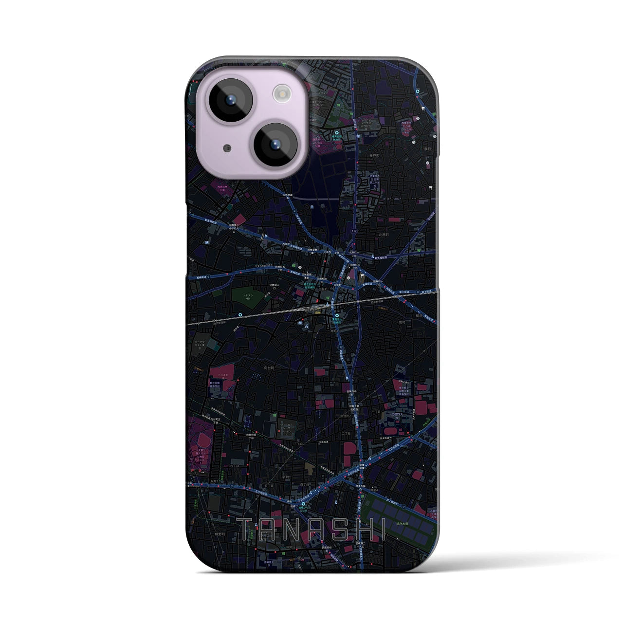 【田無(東京都)】地図柄iPhoneケース(バックカバータイプ)