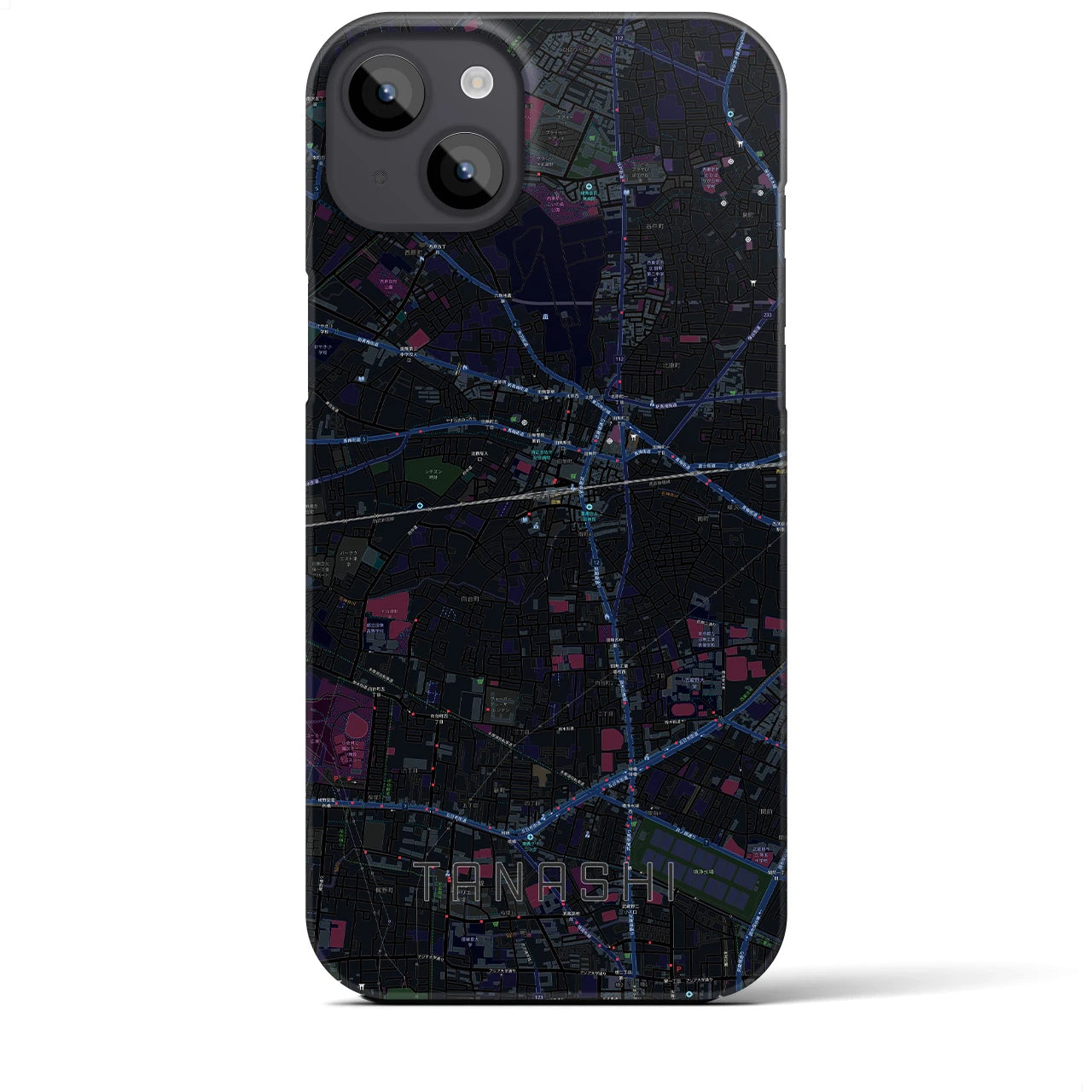 【田無(東京都)】地図柄iPhoneケース(バックカバータイプ)