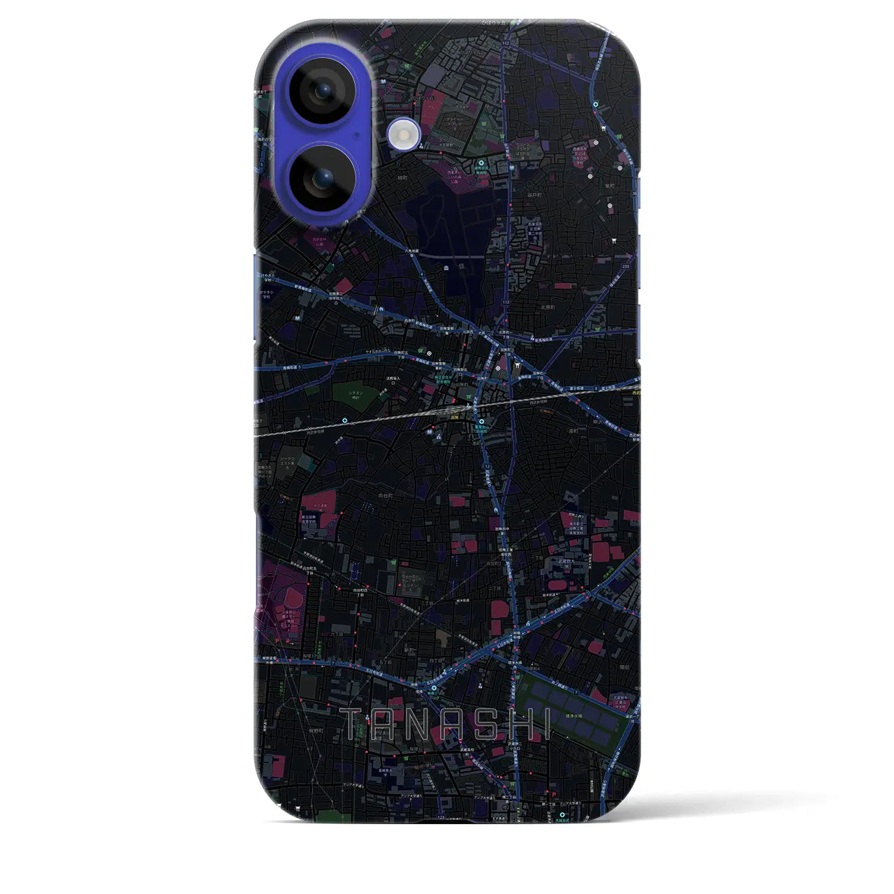 【田無(東京都)】地図柄iPhoneケース(バックカバータイプ)