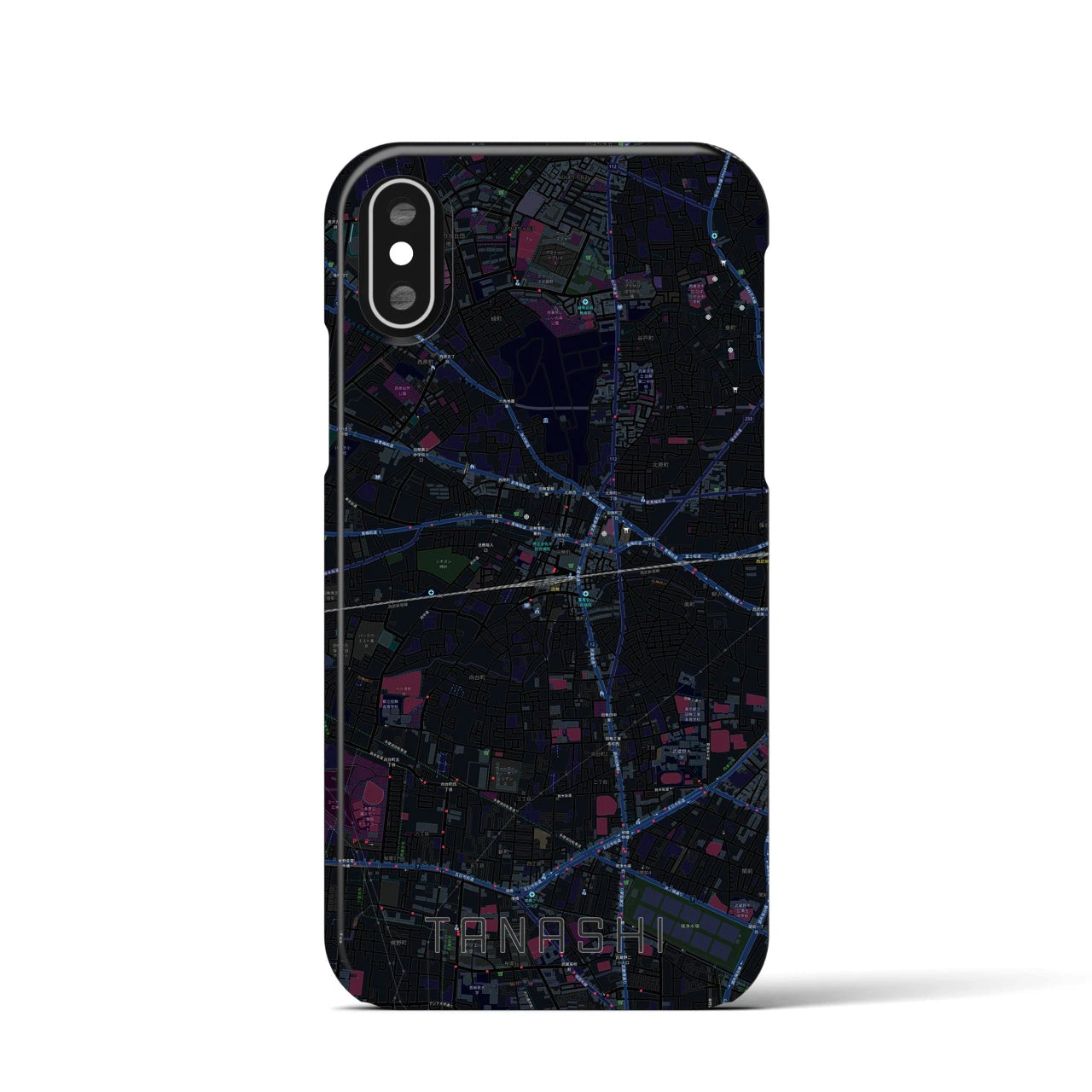 【田無(東京都)】地図柄iPhoneケース(バックカバータイプ)