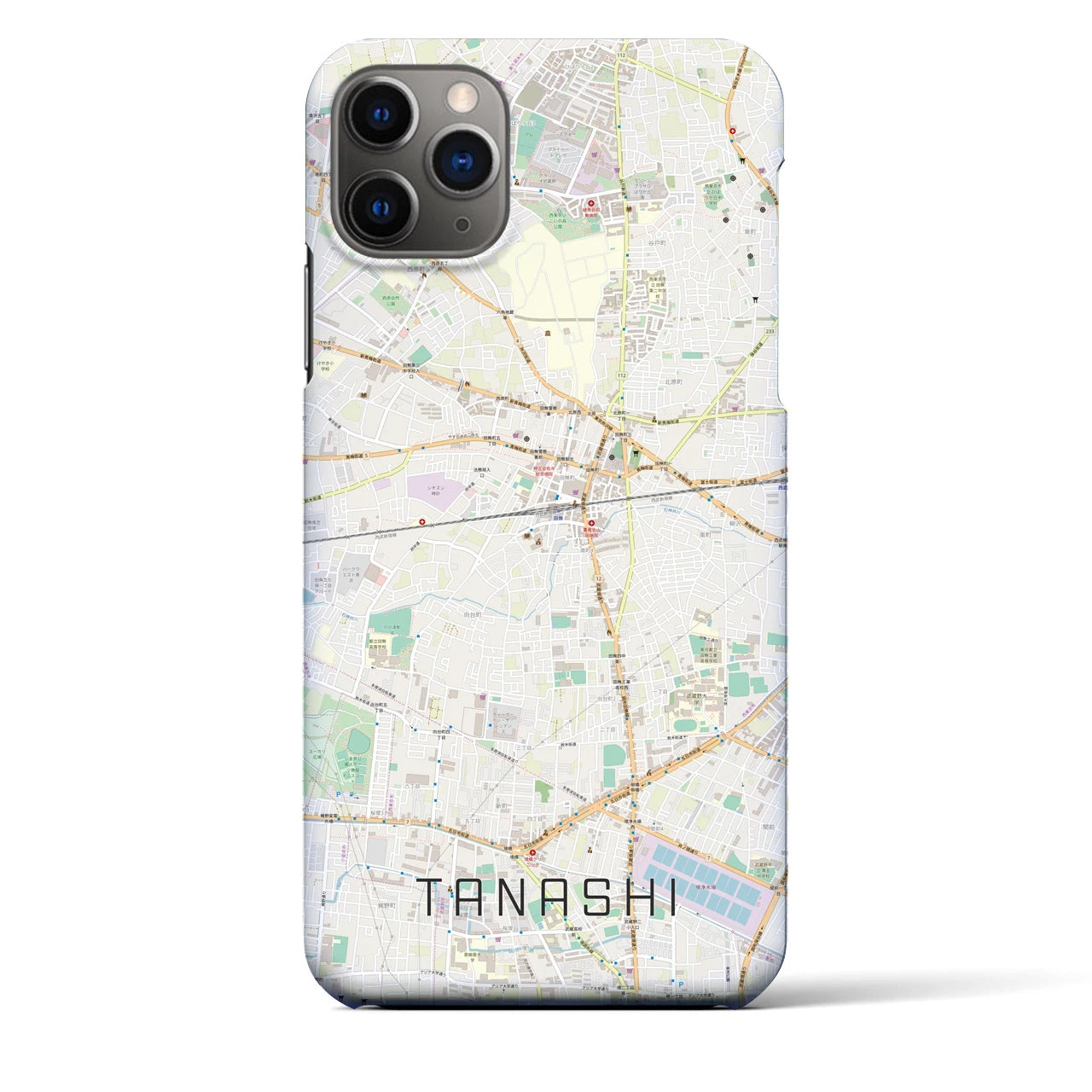 【田無(東京都)】地図柄iPhoneケース(バックカバータイプ)