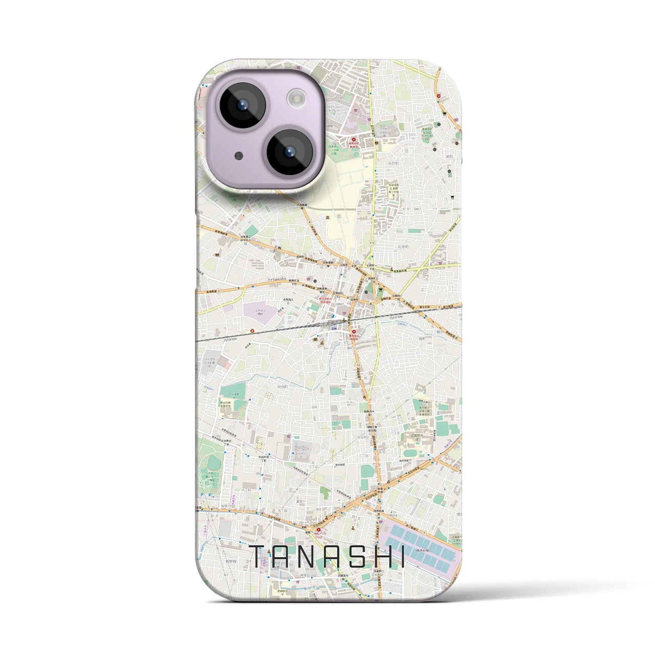 【田無(東京都)】地図柄iPhoneケース(バックカバータイプ)