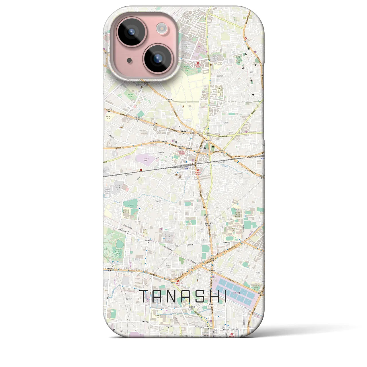 【田無(東京都)】地図柄iPhoneケース(バックカバータイプ)