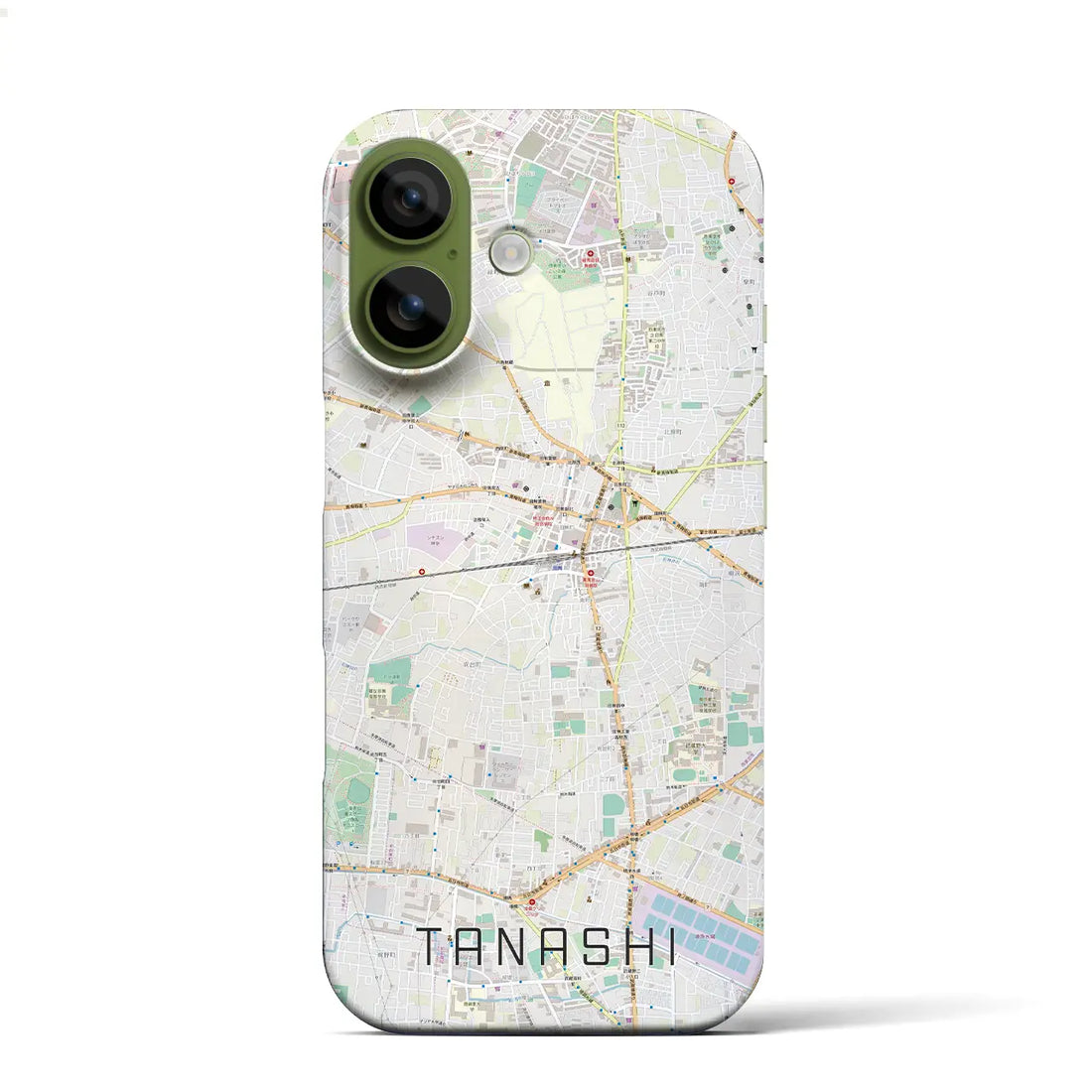 【田無(東京都)】地図柄iPhoneケース(バックカバータイプ)ナチュラル・iPhone 17 Pro Max 用