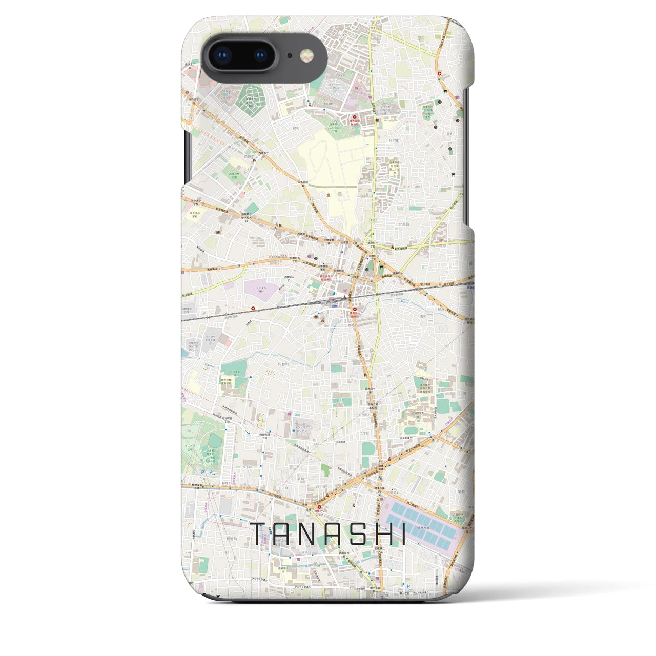 【田無(東京都)】地図柄iPhoneケース(バックカバータイプ)