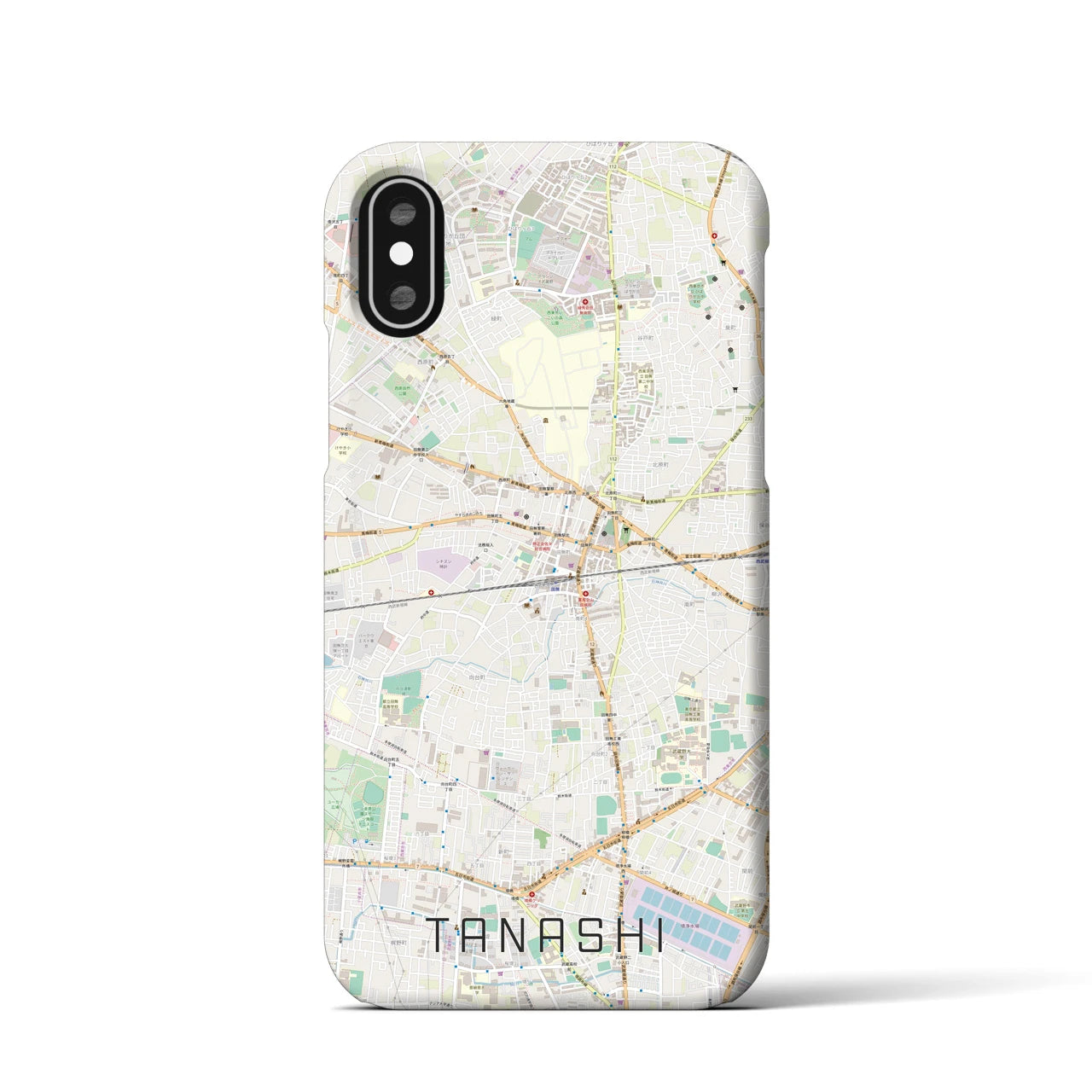 【田無(東京都)】地図柄iPhoneケース(バックカバータイプ)