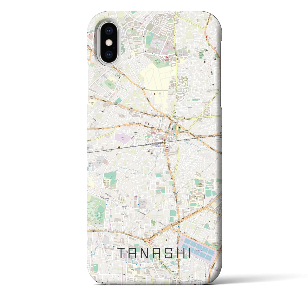 【田無(東京都)】地図柄iPhoneケース(バックカバータイプ)