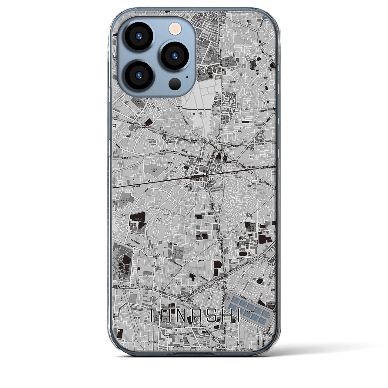 【田無(東京都)】地図柄iPhoneケース(クリアタイプ)