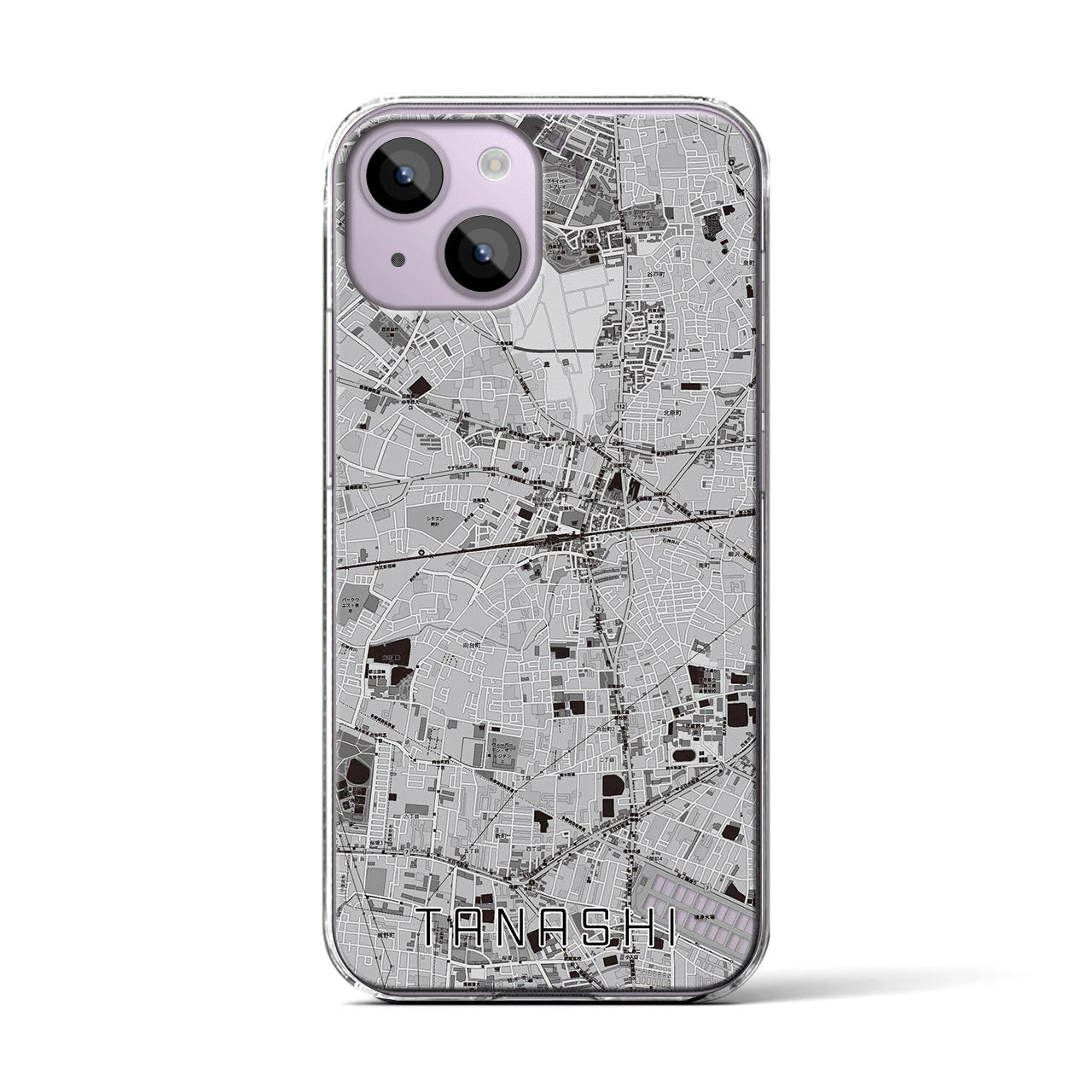 【田無(東京都)】地図柄iPhoneケース(クリアタイプ)