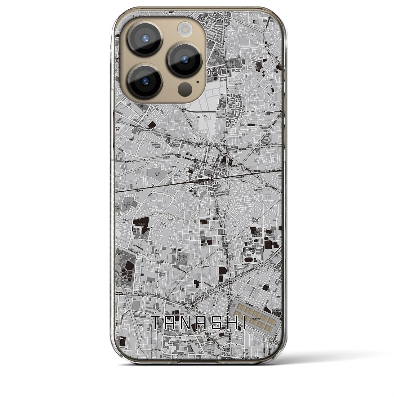 【田無(東京都)】地図柄iPhoneケース(クリアタイプ)