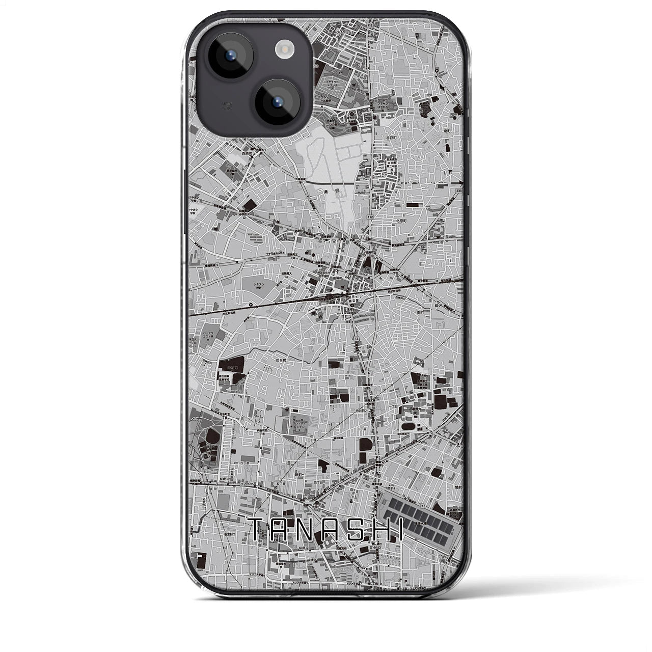 【田無(東京都)】地図柄iPhoneケース(クリアタイプ)
