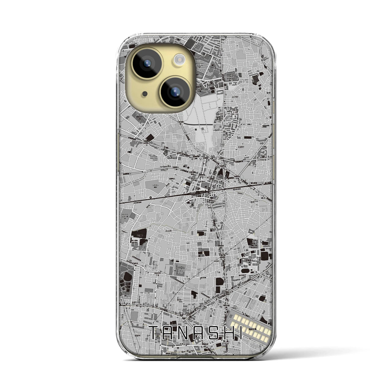 【田無(東京都)】地図柄iPhoneケース(クリアタイプ)