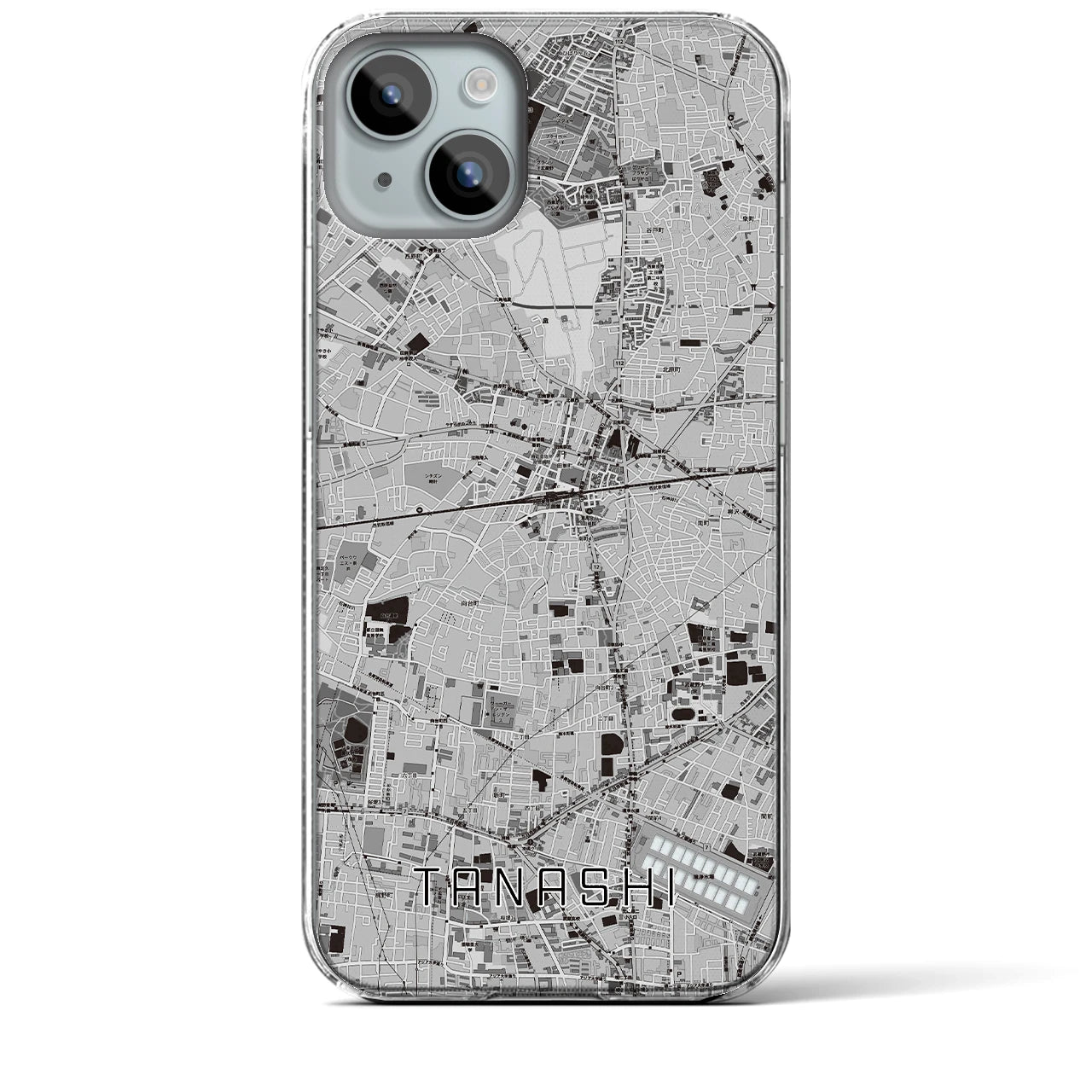 【田無(東京都)】地図柄iPhoneケース(クリアタイプ)