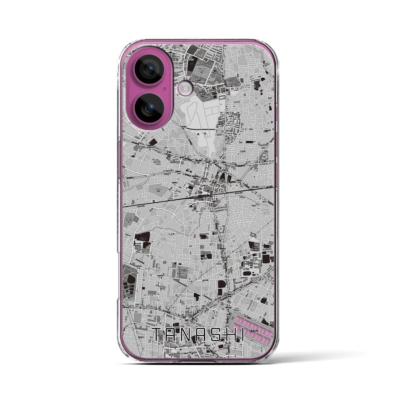 【田無(東京都)】地図柄iPhoneケース(クリアタイプ)