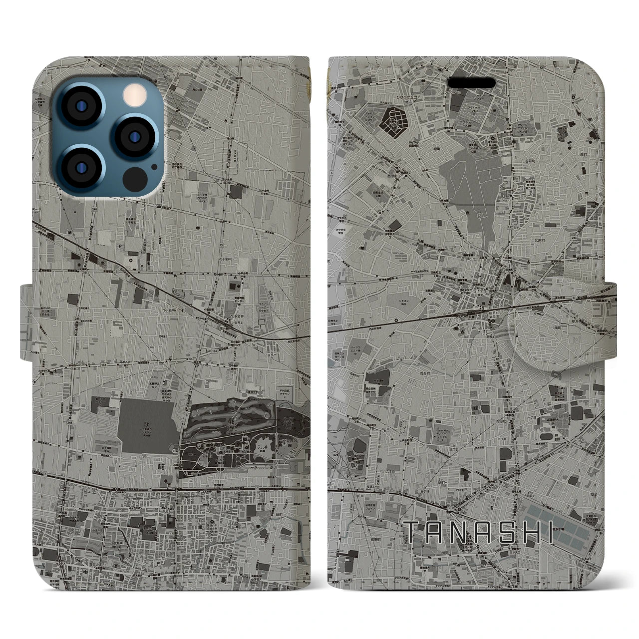 【田無(東京都)】地図柄iPhoneケース(手帳タイプ)