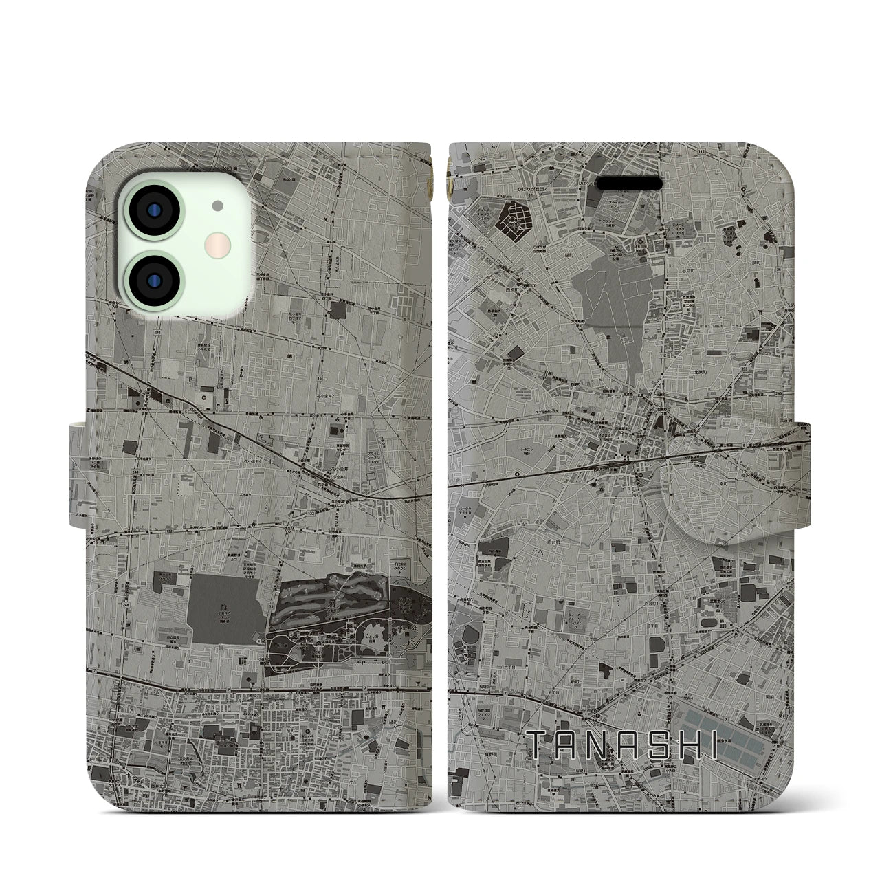 【田無(東京都)】地図柄iPhoneケース(手帳タイプ)