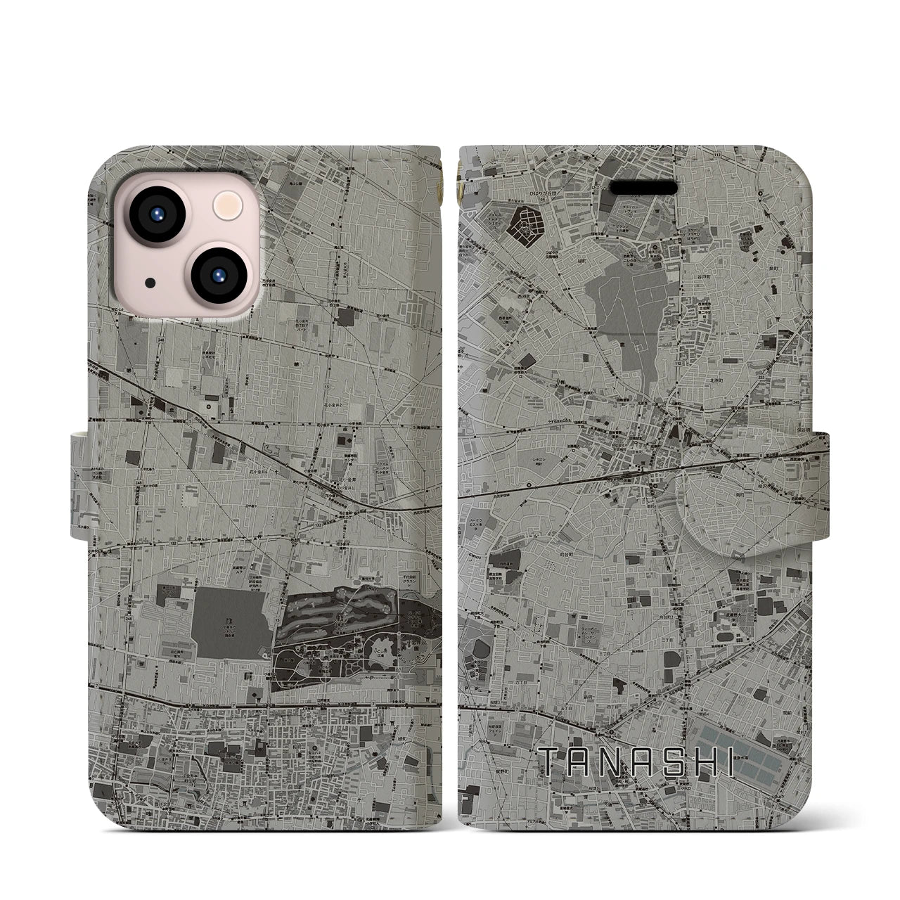 【田無(東京都)】地図柄iPhoneケース(手帳タイプ)